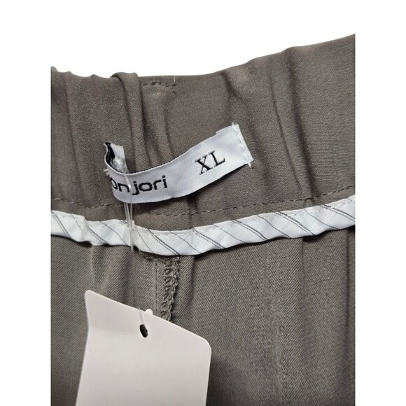 Tronjori Womens XL Taupe Wide Leg  Palazzo Pants Pleated Boho Lagenlook Casual - Picture 6 of 8